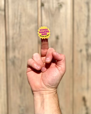 Bicycle Walking Club Logo Sticker