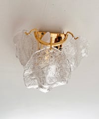 Image 2 of PAREJA DE APLIQUES DE HOJAS DE MURANO, AÑOS 70