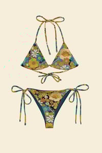 Image 1 of Itsy Bitsy bikini in Psychedelic Meadow Blue