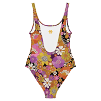 Image 2 of One piece swimsuit in Psychedelic Meadow pink