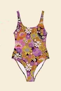 Image 1 of One piece swimsuit in Psychedelic Meadow pink
