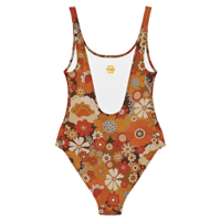 Image 2 of One piece swimsuit in Psychedelic Meadow Red