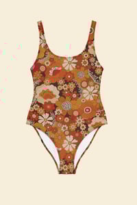 Image 1 of One piece swimsuit in Psychedelic Meadow Red