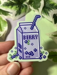 Image 2 of Cute Berry Drink Glossy Sticker