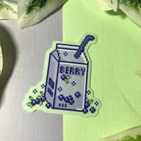 Image 1 of Cute Berry Drink Glossy Sticker