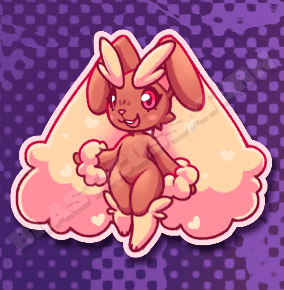 Cute Chibi Lop - Vinyl Sticker