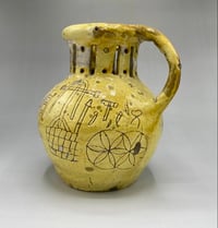 Image 5 of Early English Slipware Puzzle Jug, Bideford, North Devon. 