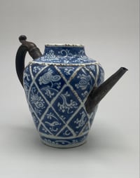 Image 2 of Seventeenth Century Ming Porcelain Vase turned Tea-Pot with Later Handle and Spout c.1800.