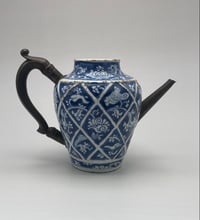 Image 1 of Seventeenth Century Ming Porcelain Vase turned Tea-Pot with Later Handle and Spout c.1800.