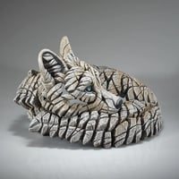 Image 3 of Edge Sculpture "Curled Up Fox - Arctic"