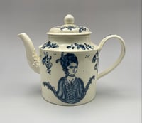 Image 1 of Eighteenth Century Queen Charlotte Commemorative Creamware Tea-Pot ; Staffordshire, c.1770.