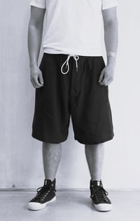 Image 1 of ORBAL WIDE SHORTS in Khaki Olive linen £185.00
