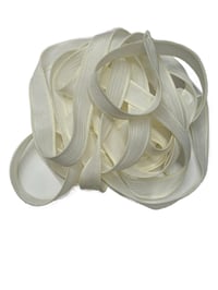 Image 2 of 1PC. BUTTER CREAM 42" Hand Dyed Finished Edge Silk Wrist Wrap Bracelet/Jewelry/Craft Ribbons