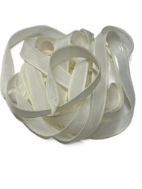 Image 5 of 1PC. BUTTER CREAM 42" Hand Dyed Finished Edge Silk Wrist Wrap Bracelet/Jewelry/Craft Ribbons