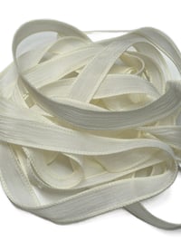 Image 1 of 1PC. BUTTER CREAM 42" Hand Dyed Finished Edge Silk Wrist Wrap Bracelet/Jewelry/Craft Ribbons