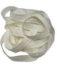 Image 3 of 1PC. BUTTER CREAM 42" Hand Dyed Finished Edge Silk Wrist Wrap Bracelet/Jewelry/Craft Ribbons
