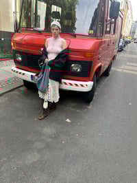 Image 2 of Pink mohair top with vintage buttons