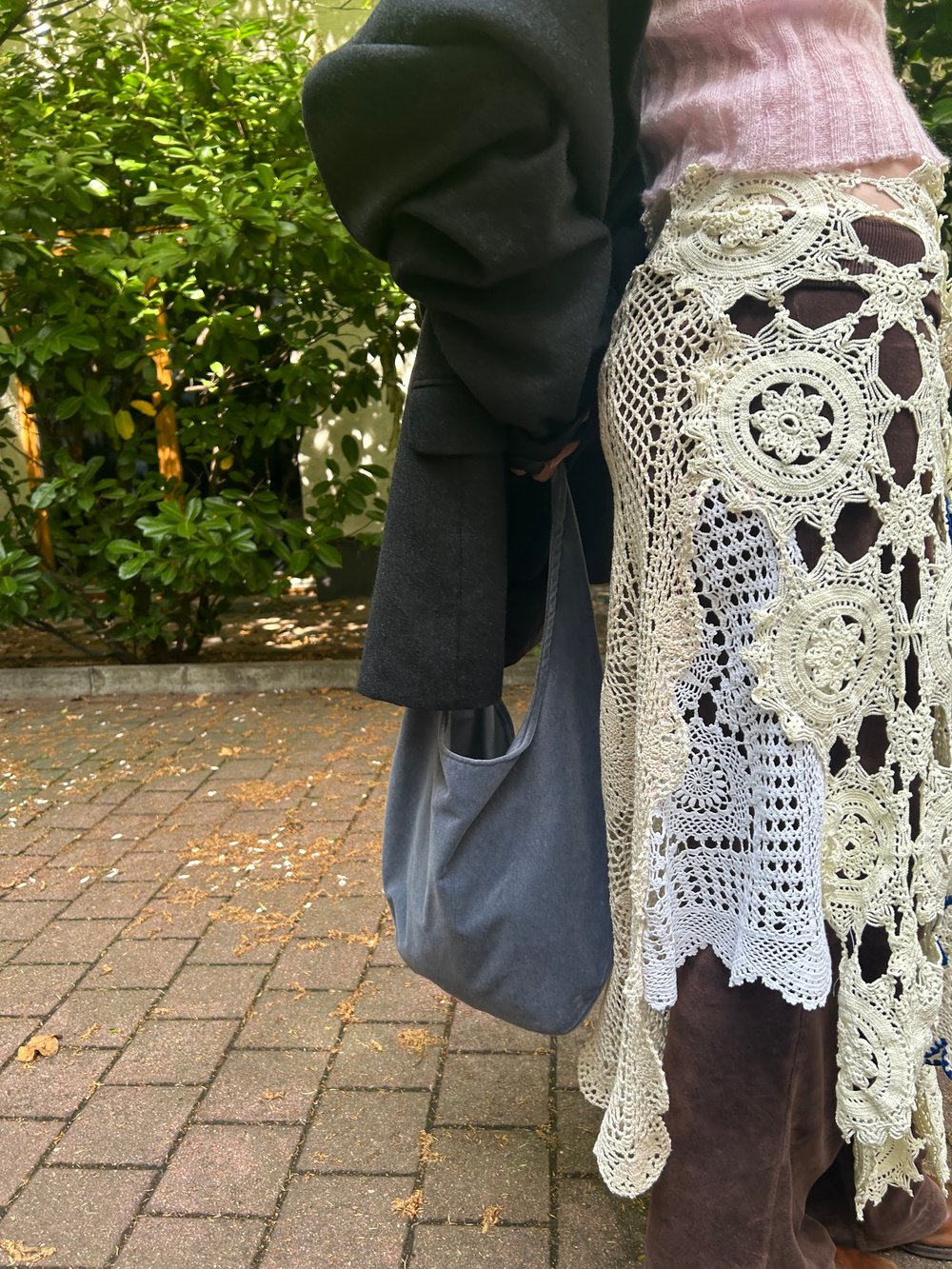 Vintage lace crochet skirt 