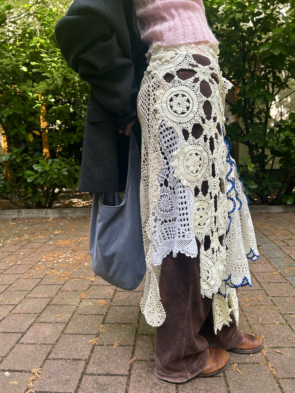 Vintage lace crochet skirt 