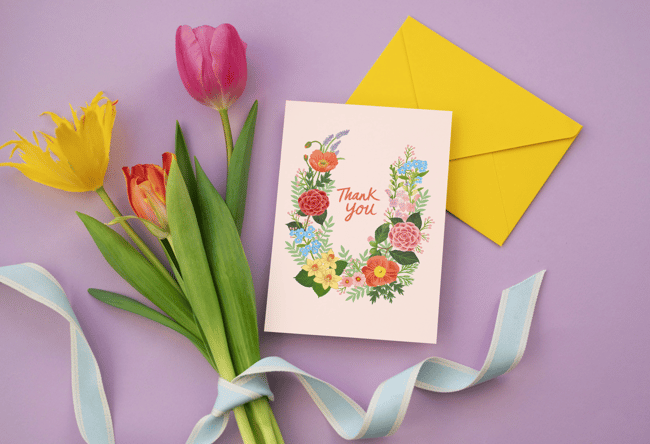 Thank you (floral wreath)