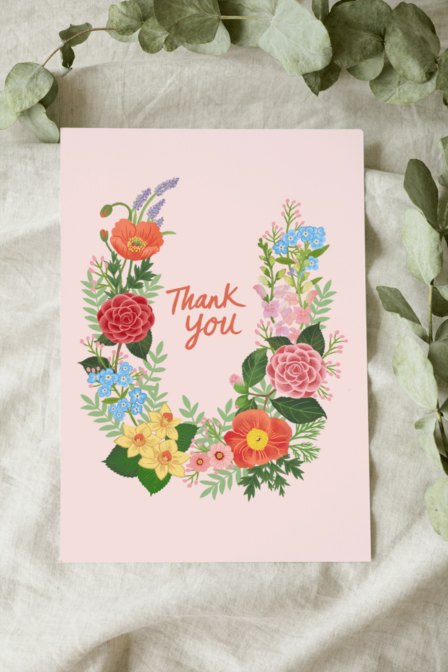 Thank you (floral wreath)