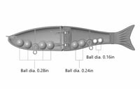 Image 2 of BassDash White Pearl Shad (7in )
