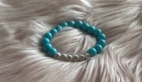 Image 1 of Boy Mom Blessings – Blue Beaded Bracelet for Proud Boy Moms | Handmade Mom Jewelry