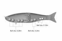 Image 2 of BassDash Flouro Pearl Shad (4.5in)