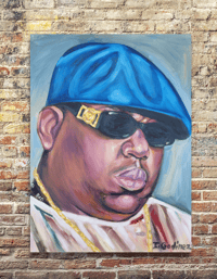 Image 3 of Notorious B.I.G oil painting