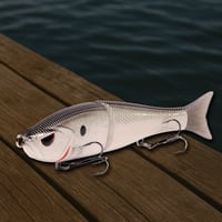 Image 1 of BassDash White Pearl Shad (7in )