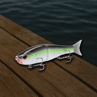 Image 1 of BassDash Flouro Pearl Shad (4.5in)