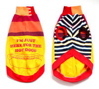 Image 1 of here for the hot dogs whippet CATNEYDOGNEY upcycled jersey outfit top sleeveless tank shirt vest 