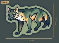 Image 2 of Crab-Eating Fox - Stickers