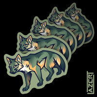 Image 1 of Crab-Eating Fox - Stickers