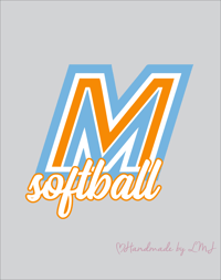 Image 1 of Matrix Softball Big M Tee