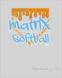 Image 1 of Matrix Softball Grafitti on grey