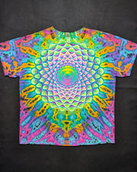 Image 1 of XL Bleach Reversed Mandala, Zig-Zag Honeycomb Spine & Scrunch #4