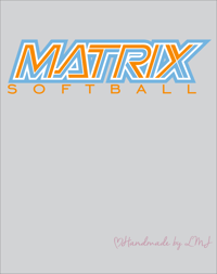 Image 1 of Matrix Softball Simple Text on grey