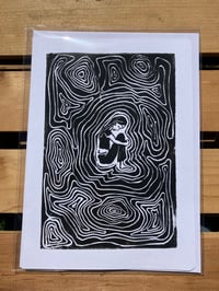 Image 1 of SIT WITH IT BLOCK PRINTED GREETING CARD