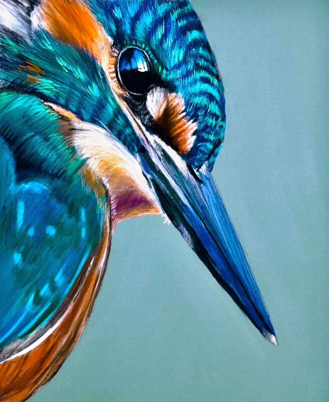 Image of Trevor Osborne 'River Monarch' - Original Soft Pastel