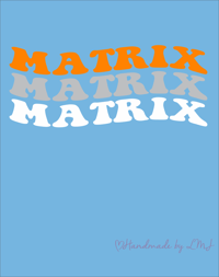 Image 1 of Matrix Softball Retro Wave on blue