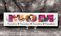 Image 1 of MOM TILE - FLOWERS / I LOVE YOU/ & NAMES