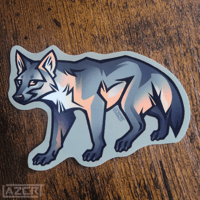Image 3 of Crab-Eating Fox - Stickers