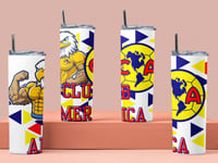 Image 1 of Club America 20oz Tumbler with Lid, Stainless Steel.
