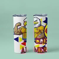 Image 4 of Club America 20oz Tumbler with Lid, Stainless Steel.