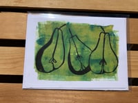 Image 1 of PEAR BLOCK PRINTED GREETING CARD