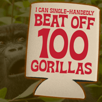100 Gorillas - koozie