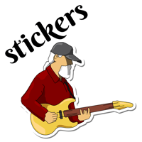 Image 1 of Widespread Panic Jimmy Herring Cartoon Stickers