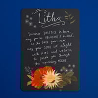 Image 1 of Litha Card - Midsummer Art Print Altar Card