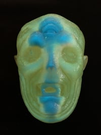 Image 4 of “Crybaby" 3/4 Head Wall Hanger- Baby Blue, Pink and Translucent Yellow w/Blue UV/Blue and Grn Glow